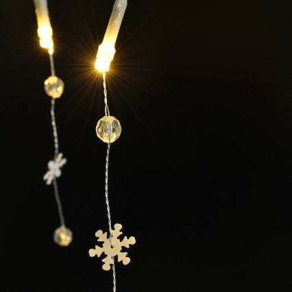 LED-lyskæde med 20 LED, batteridrevet (2x AA), 2 m, varm hvid