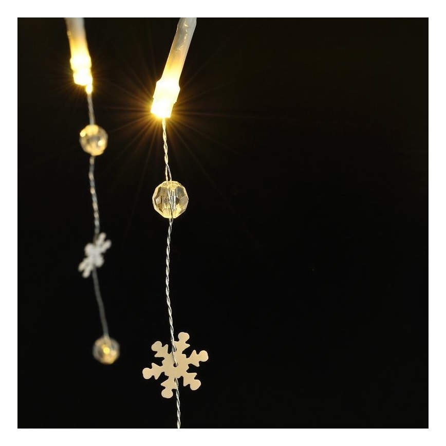 LED-lyskæde med 20 LED, batteridrevet (2x AA), 2 m, varm hvid