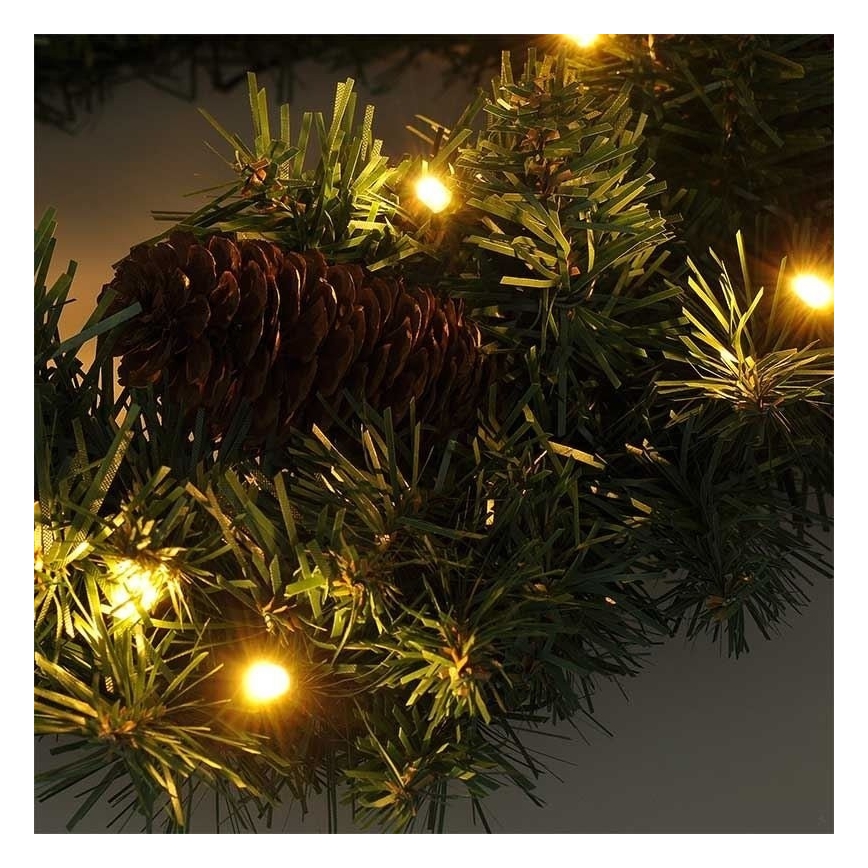 Udendørs LED julekrans 15xLED/3xAA IP44