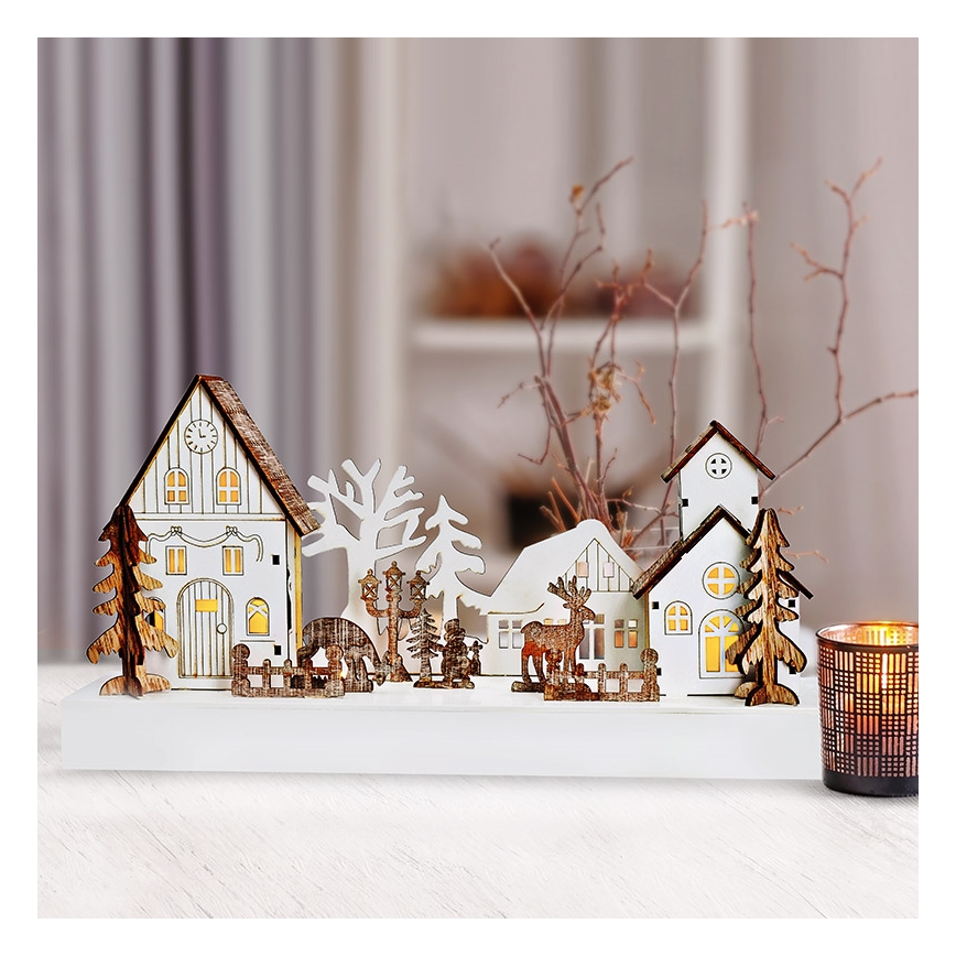 LED juledekoration LED/2xAA varm hvid