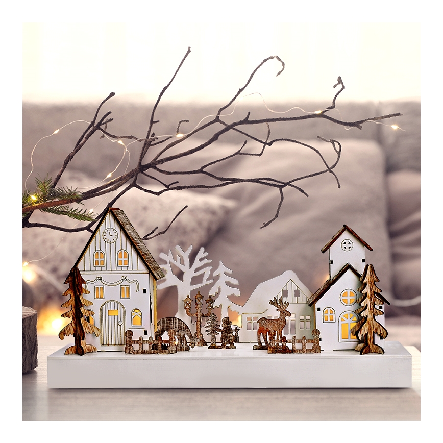 LED juledekoration LED/2xAA varm hvid