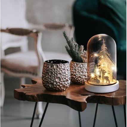 LED juledekoration LED/2xAAA snelandskab med hus