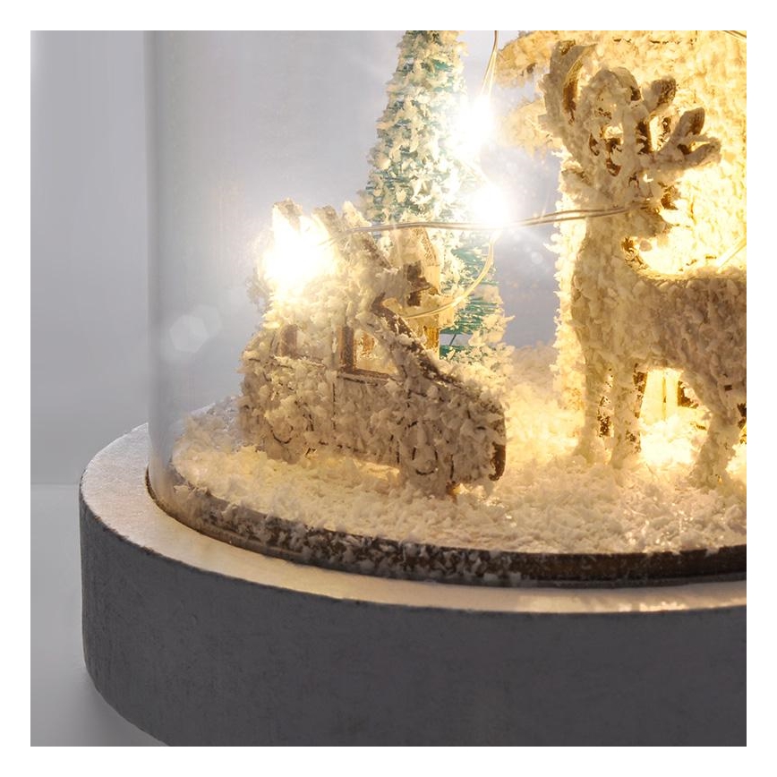 LED juledekoration LED/2xAAA snelandskab med hus