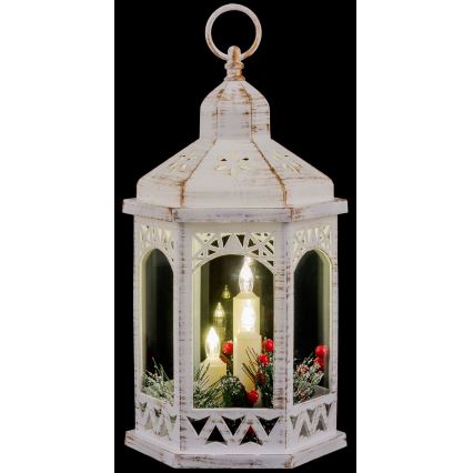 LED juledekoration 3xLED/3xAAA lanterne