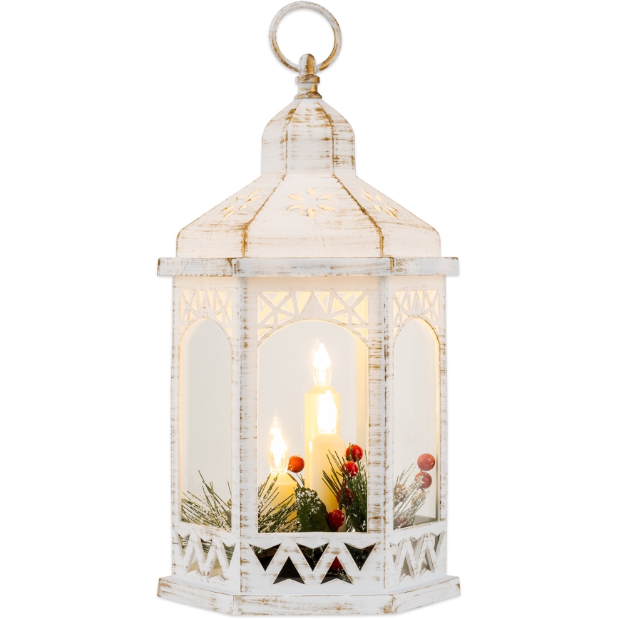 LED juledekoration 3xLED/3xAAA lanterne