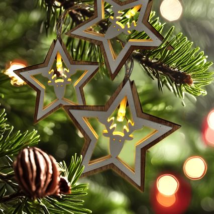 LED-lyskæde 10xLED/2xAA 1,8m varm hvid