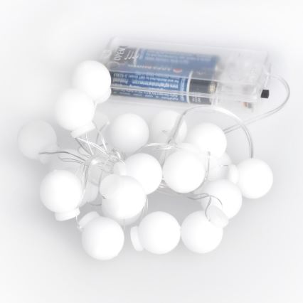 LED julekæde 20xLED/2xAA 2,3 m flerfarvet