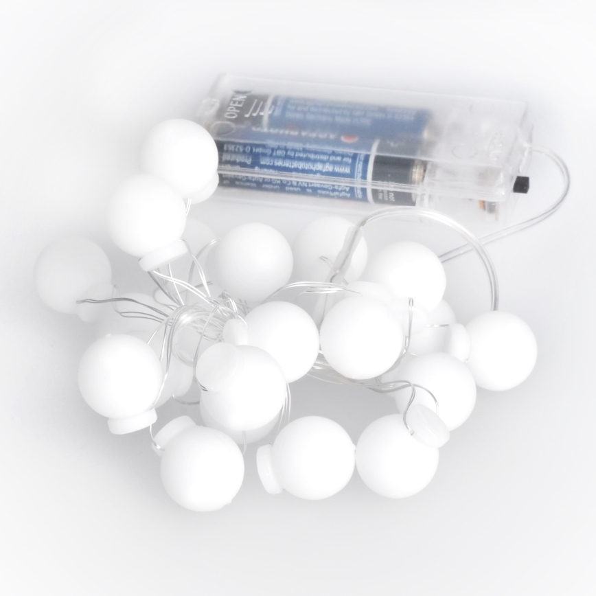 LED julekæde 20xLED/2xAA 2,3 m flerfarvet