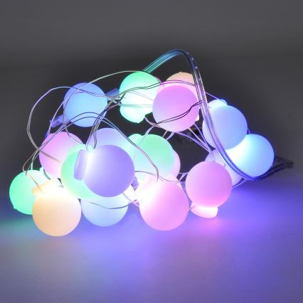 LED-lyskæde 40 LED/2×AA 4,3 m flerfarvet