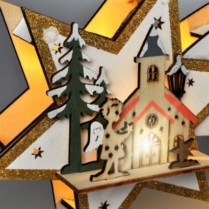 LED juledekoration 10xLED/2xAA komet