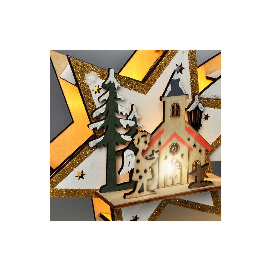 LED juledekoration 10xLED/2xAA komet