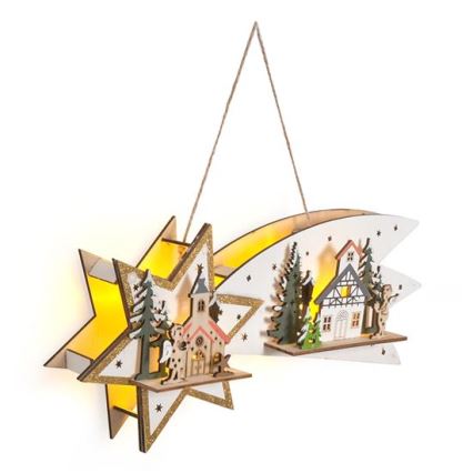 LED juledekoration 10xLED/2xAA komet