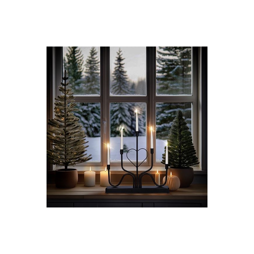 LED julelysestage 5xLED/2xAA varm hvid