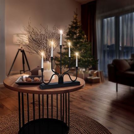 LED julelysestage 5xLED/2xAA varm hvid