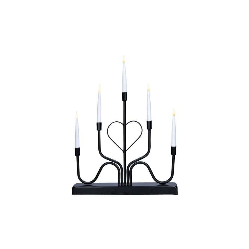 LED julelysestage 5xLED/2xAA varm hvid