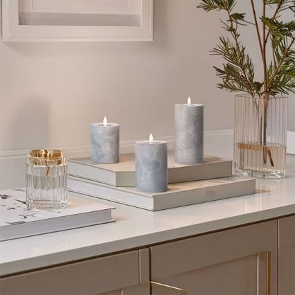 Sæt med 3 LED-lys, 2x AA, varm hvid