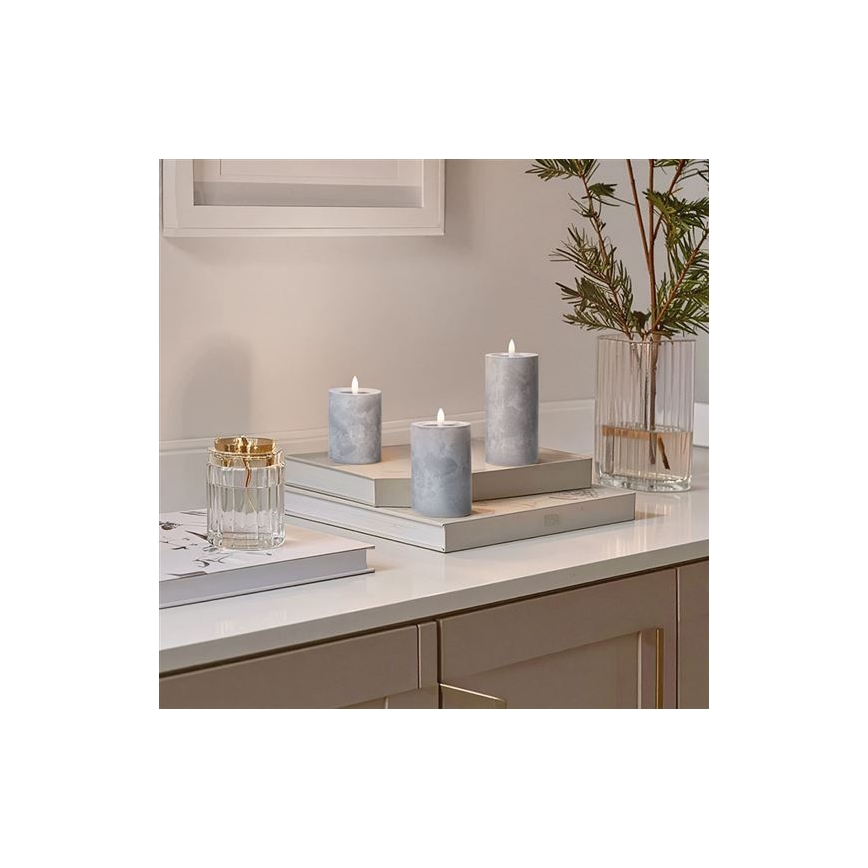 Sæt med 3 LED-lys, 2x AA, varm hvid