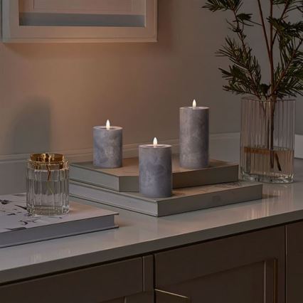 Sæt med 3 LED-lys, 2x AA, varm hvid