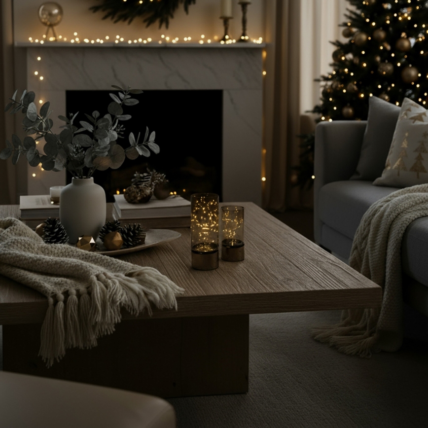 SÆT 2x LED julelys 20xLED+10xLED/2xAA+3xAA varm hvid