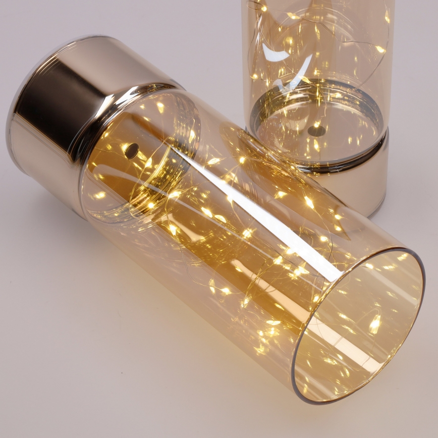 SÆT 2x LED julelys 20xLED+10xLED/2xAA+3xAA varm hvid