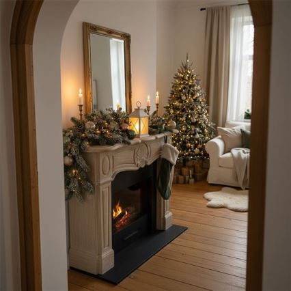 LED Julelanterne LED/2xAA varm hvid