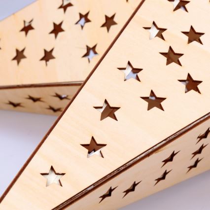 LED juledekoration 20xLED/2xAA varm hvid beige stjerne