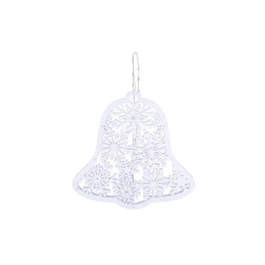 LED juledekoration 9xLED/2xAA varm hvid lille klokke