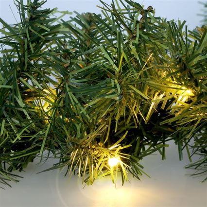 LED udendørs juledekoration GIRLANDA 80xLED/3xAA 500 cm IP44