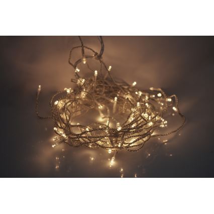 LED udendørs lysgardin 120xLED/8 funktioner 9m IP44 varm hvid