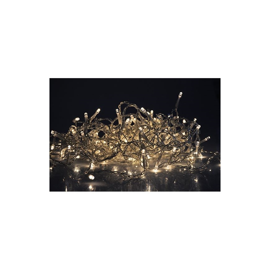 LED udendørs lysgardin 120xLED/8 funktioner 9m IP44 varm hvid