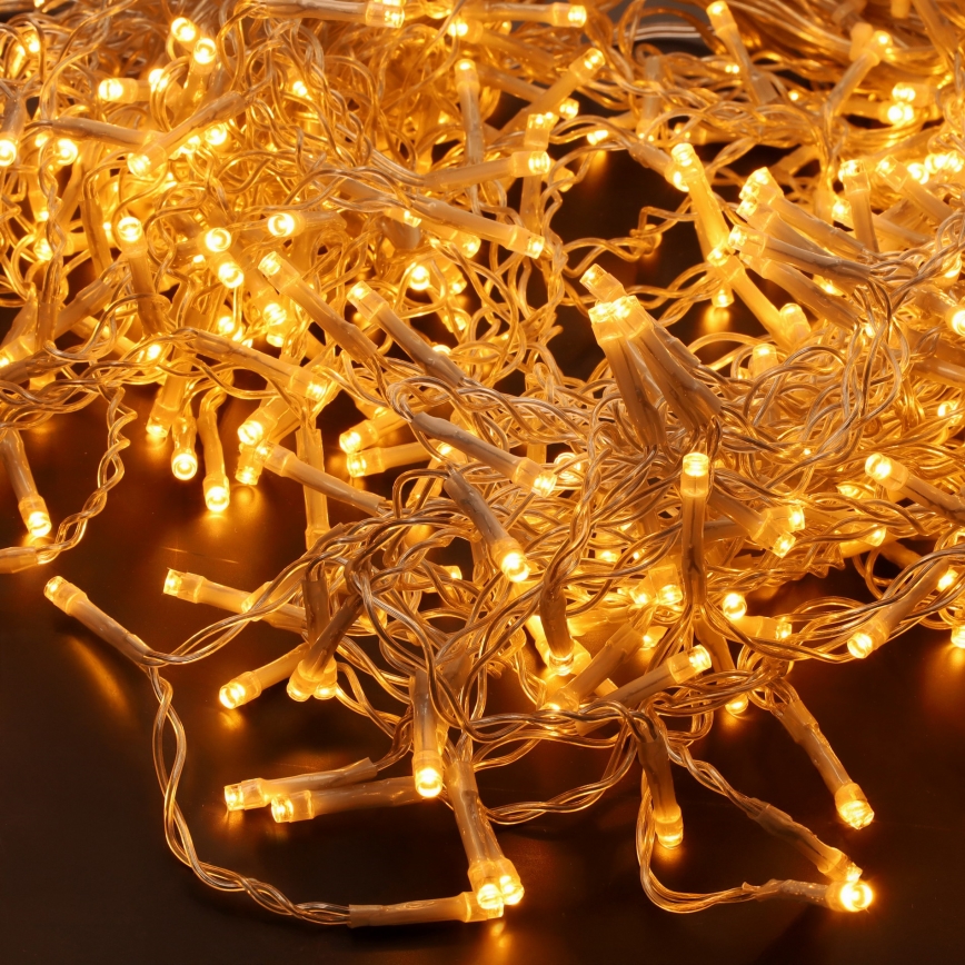 LED udendørs julelysgardin 360xLED/8 funktioner 15m IP44 varm hvid