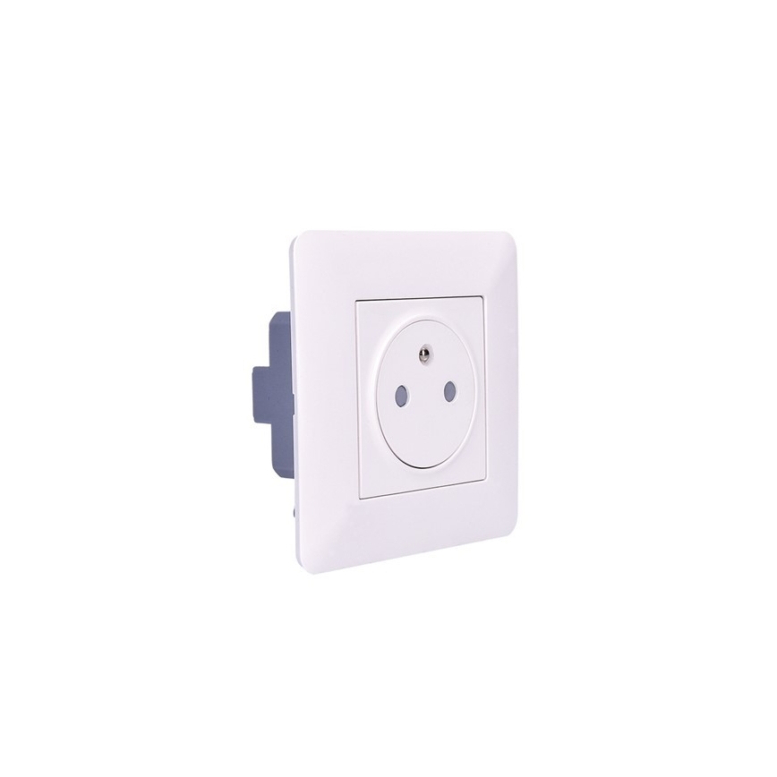Stikkontakt SLIM PUSH hvid