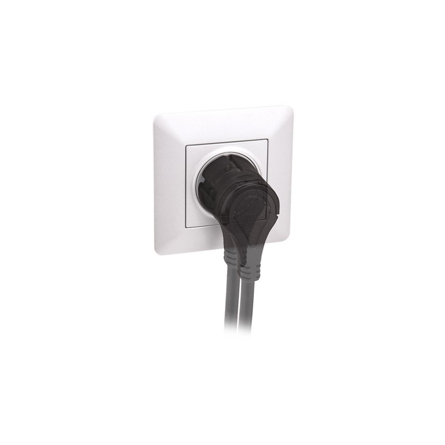 Stikkontakt SLIM PUSH hvid