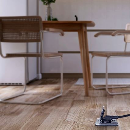 Udendørs indbygget gulv socket IP55 kantet