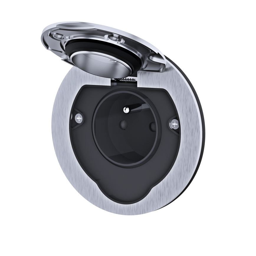 Udendørs indbygget gulv socket IP55 rund