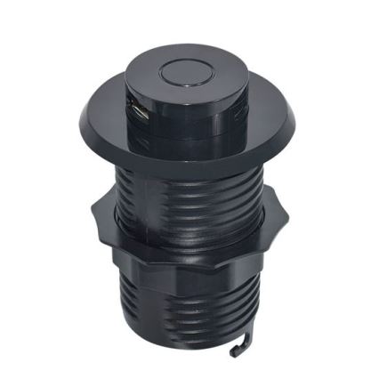 Indbygget USB oplader USB A+C sort