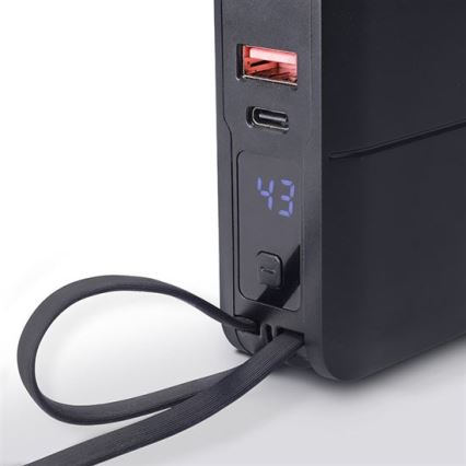 Powerbank med trådløs opladning 10000 mAh/5V