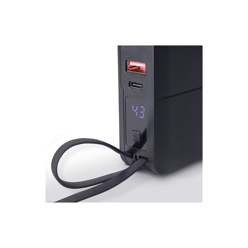 Powerbank med trådløs opladning 10000 mAh/5V