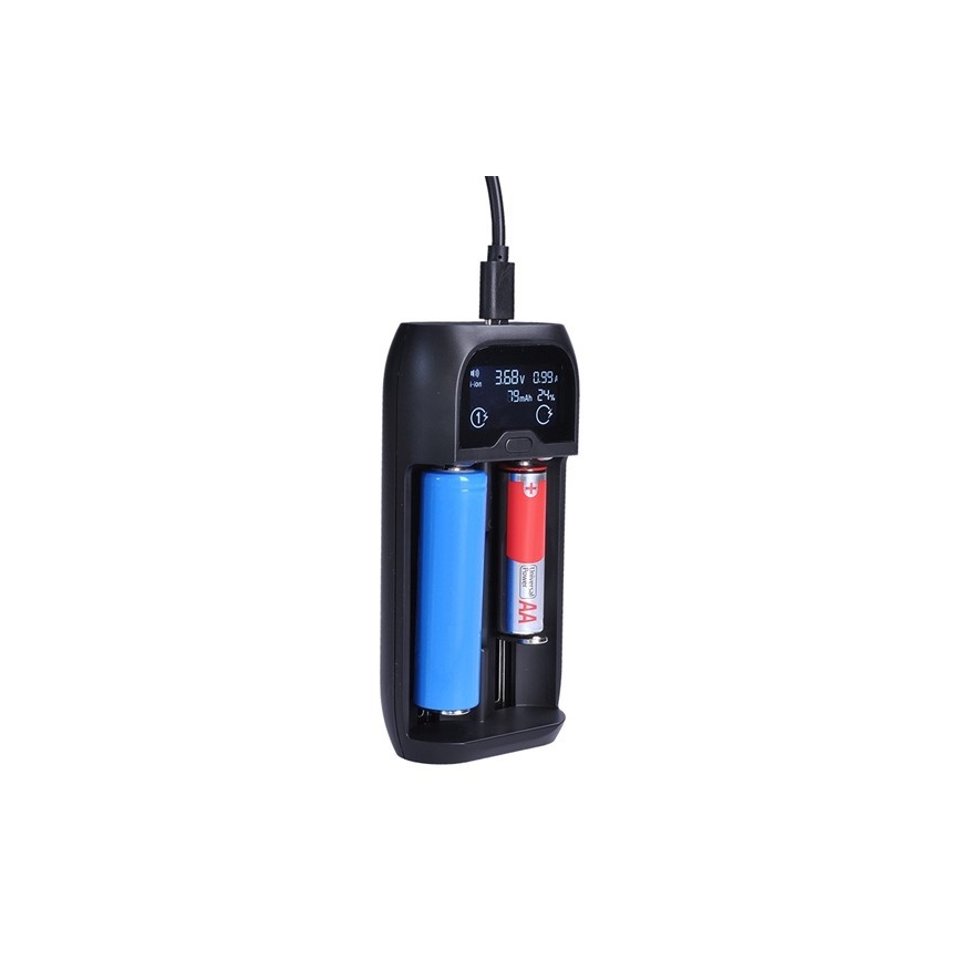 Batterioplader NiMH/CD/AA/AAA, Li-Ion