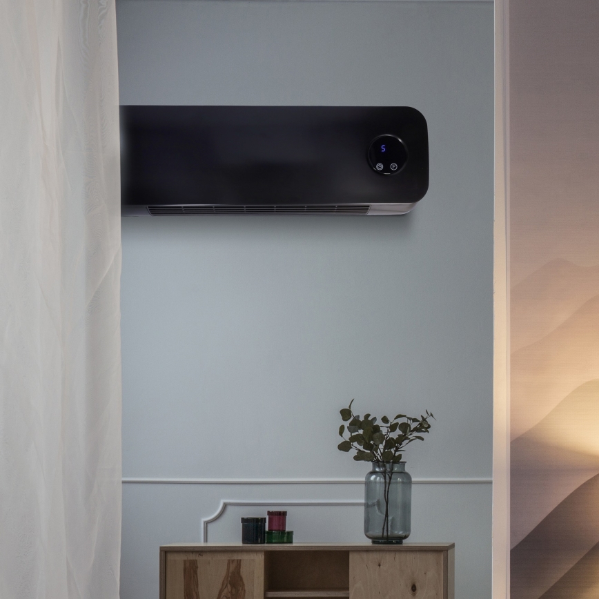 Keramisk badeværelsesvarmelegeme 1000/2000W/230V IP22 + fjernbetjening