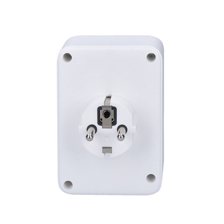Grenudtag 1x16A+2x 2,5A med 2x USB A+C-oplader, hvid