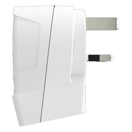 Rejseadapter til UK 230V + 2x USB-port