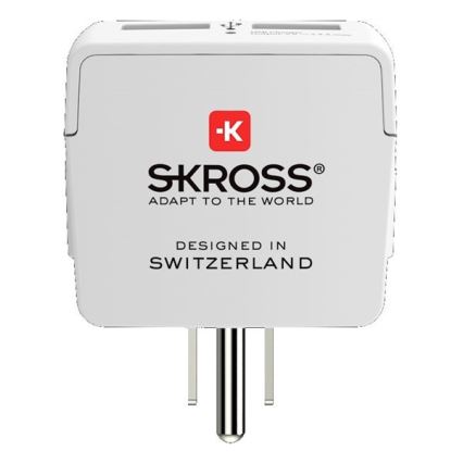 Rejseadapter til USA 230V + 2x USB-port