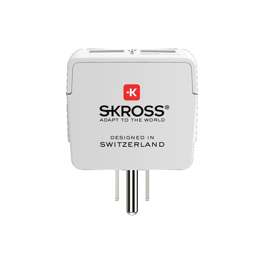Rejseadapter til USA 230V + 2x USB-port