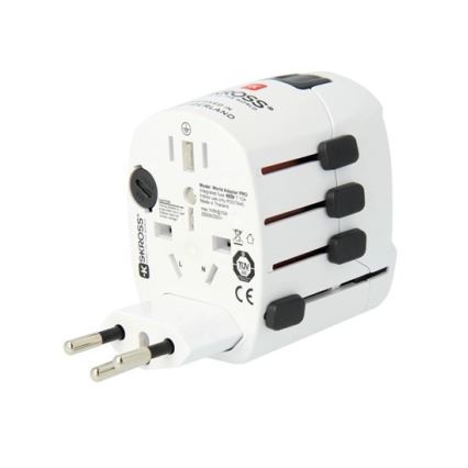 Universel rejseadapter til hele verden 230V + USB-port