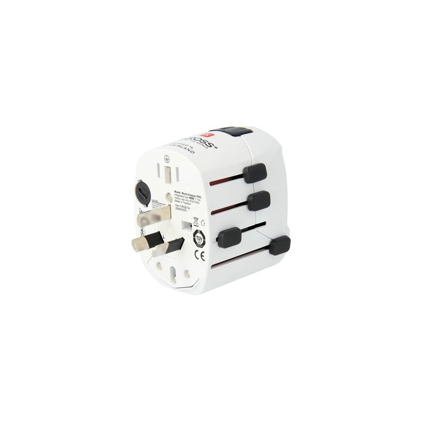 Universel rejseadapter til hele verden 230V + USB-port
