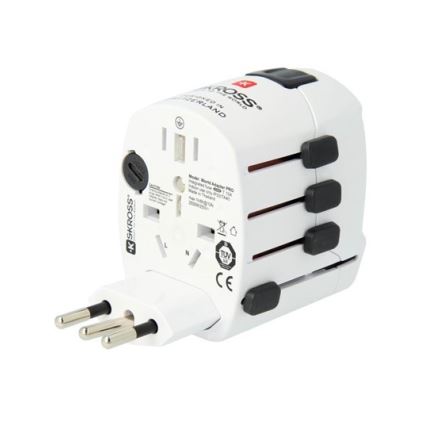 Universel rejseadapter til hele verden 230V + USB-port