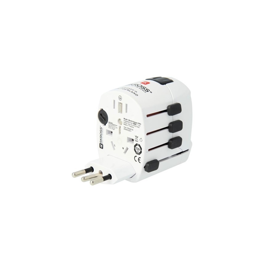 Universel rejseadapter til hele verden 230V + USB-port