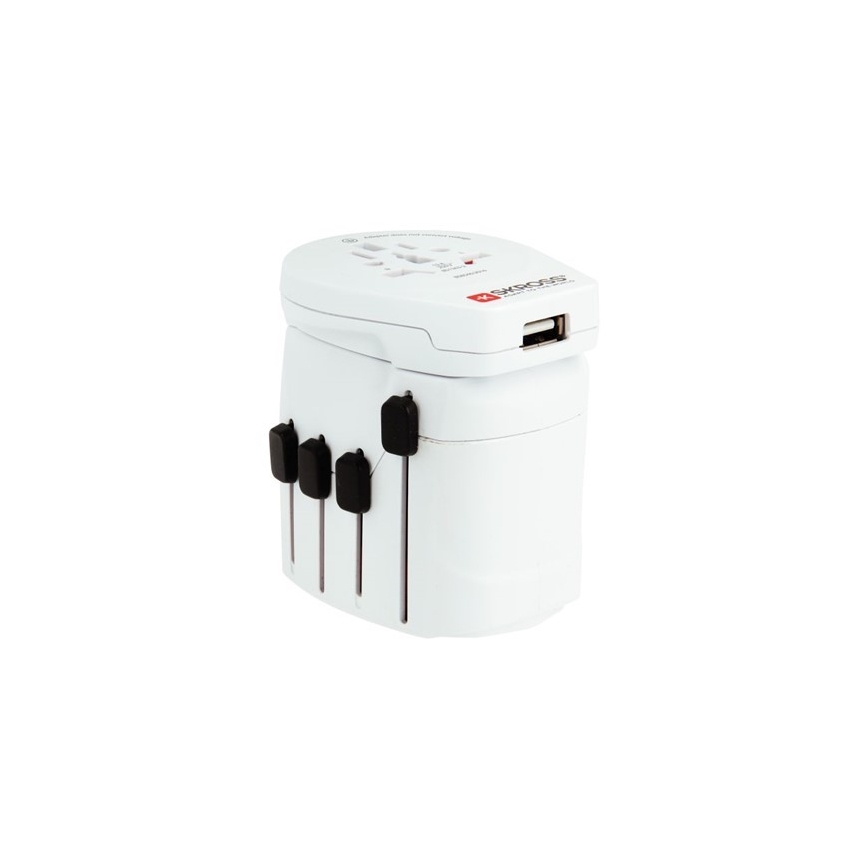 Universel rejseadapter til hele verden 230V + USB-port
