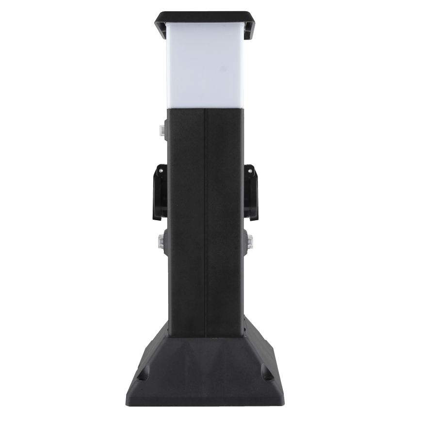 Udendørslampe med 2 stikkontakter 1xE14/15W/230V IP44 sort